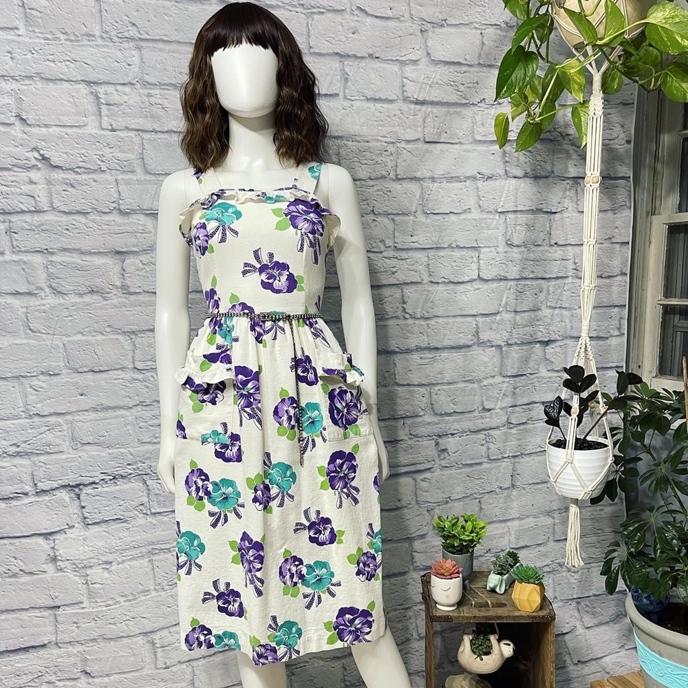 Vintage Tropical Sheath Dress